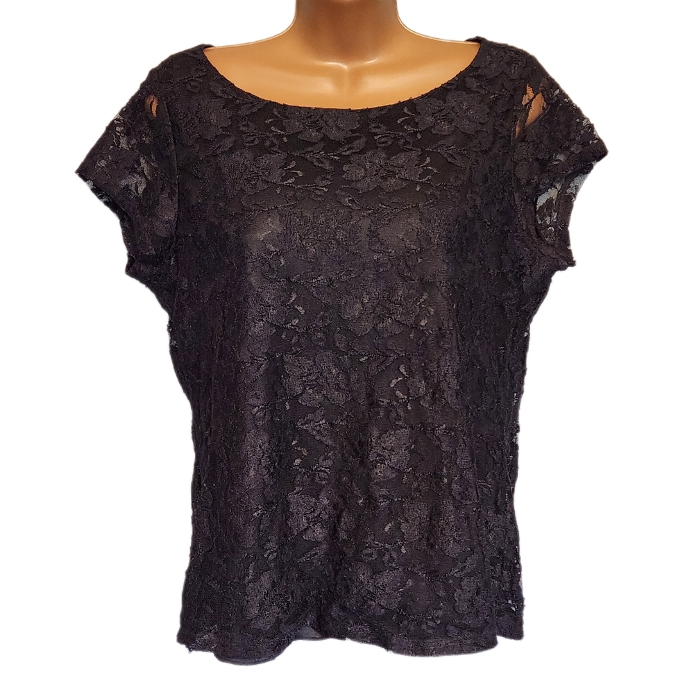Fever Black Lace Top (Large)
